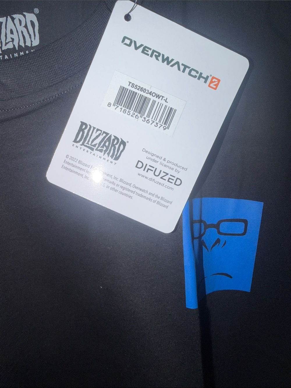 Blizzard Overwatch Black Graphic Short Sleeve Tee - Picture 4 of 6